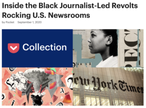 Image of pocket article titled Inside the Black Journalist-Led Revolts Rocking U.S. Newsrooms