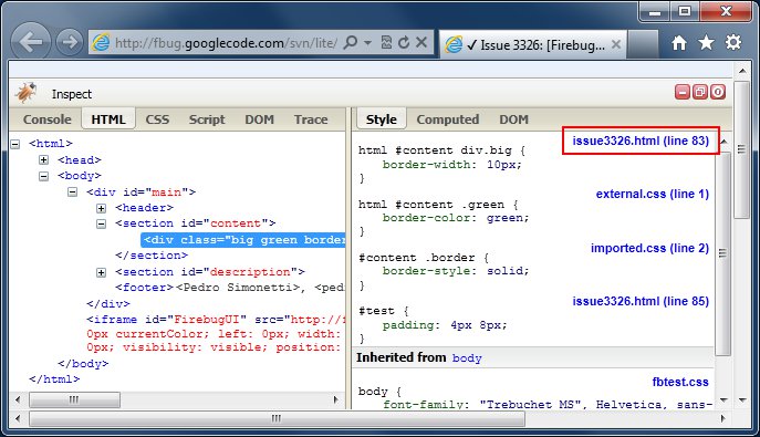 Last but not least, Firebug Lite is finally using automated unit tests so hopefully old bugs won't reappear when new features are introduced.