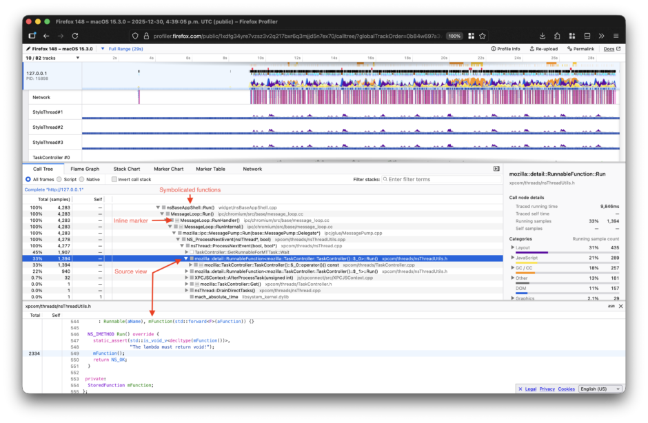Profile with updated symbolication