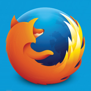 Firefox Logo on blue background