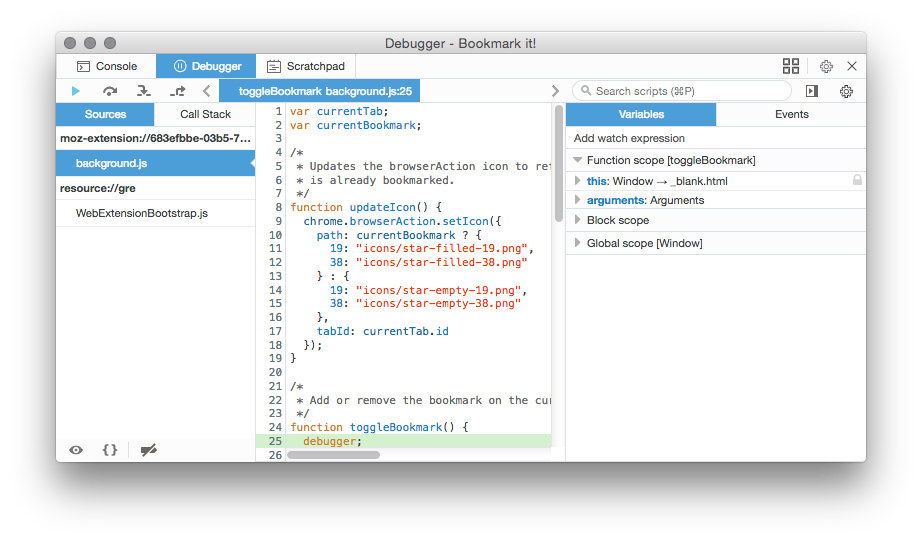 firefox script debugger