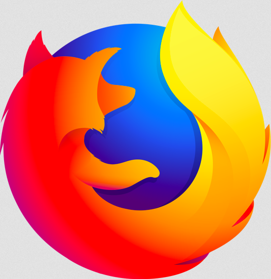 Firefox Logo on blue background