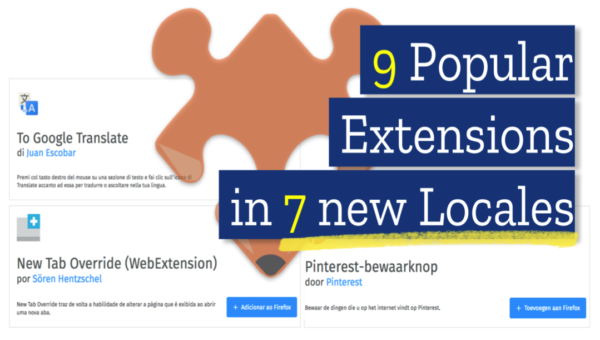 9 popular extensions in 7 new locales