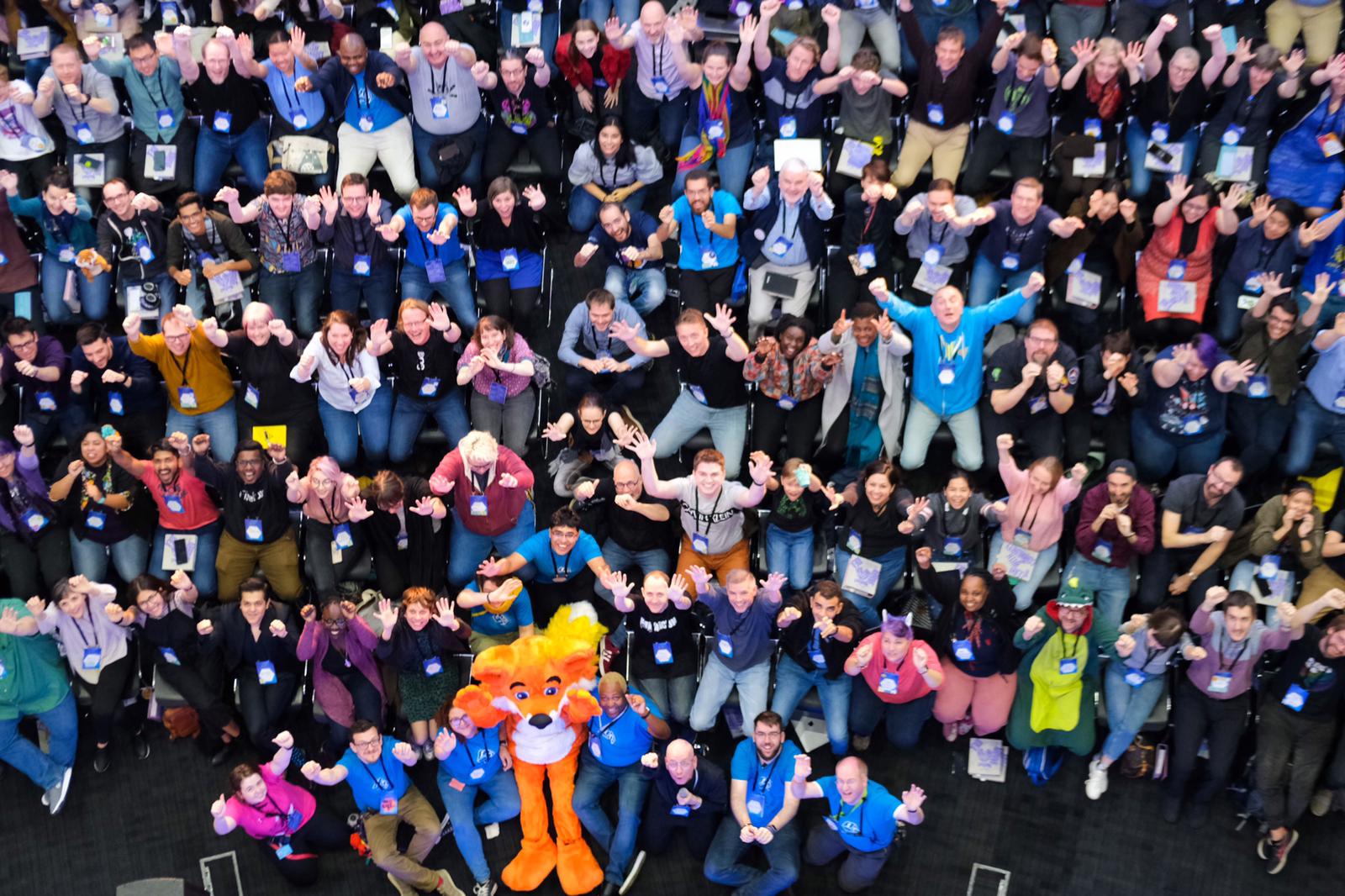 A group photo of MozFest 2019 attendees