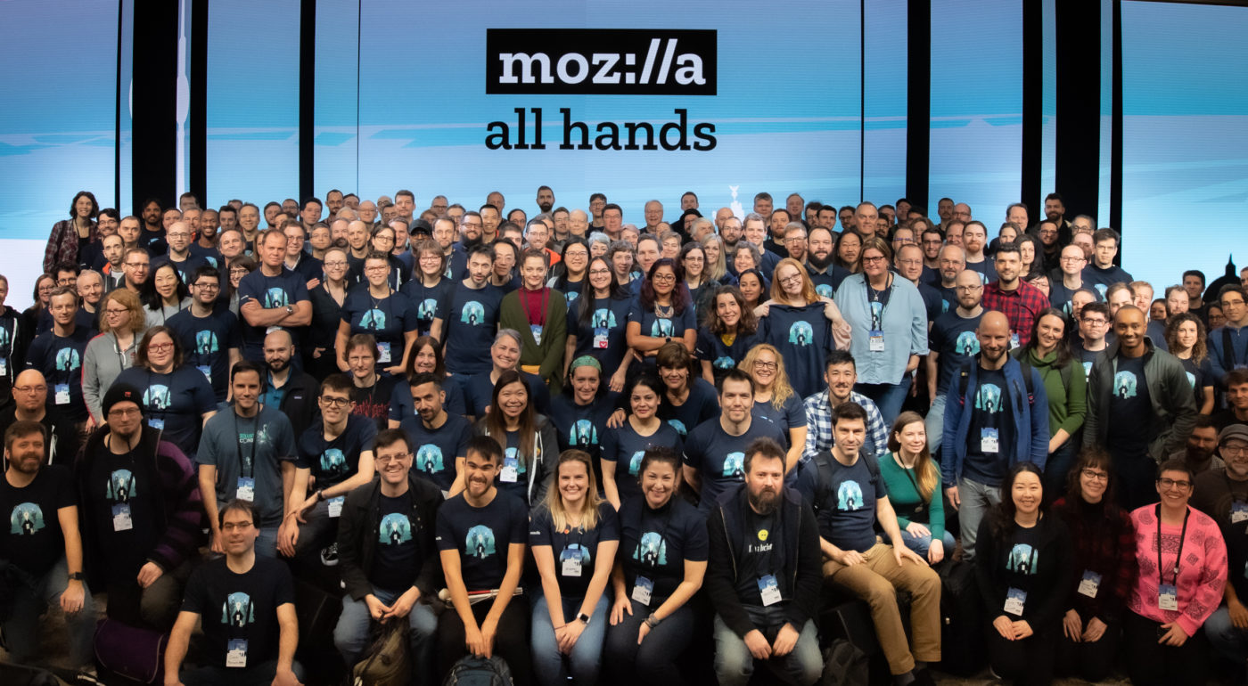 Group photo of Mozilla remotees during the Berlin AllHands in January 2020