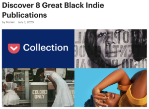 Image of pocket article titled Discover 8 Great Black Indie Publications