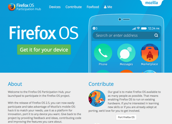 Firefox OS Participation Hub