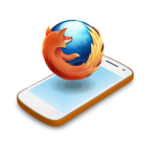 illustration : logo Firefox sur un téléphone mobile