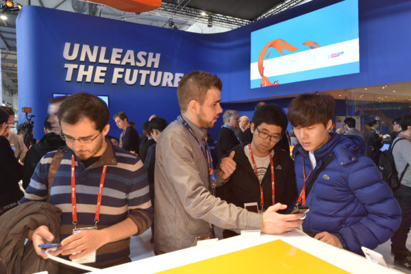 Building relationships on the Firefox stand at MWC 2014