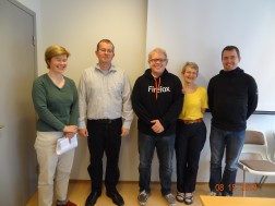 Jeff Beatty with members of the Icelandic Language Institute