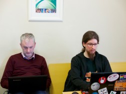 Breton and Welsh localizers working on Mozilla l10n projects.