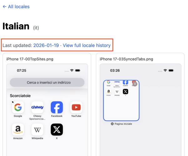 Links in Firefox for iOS screenshots gallery