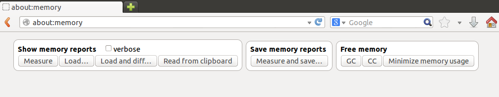 about:memory screenshot