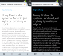 Ciemny i jasny tryb czytania w Firefoksie na Androida