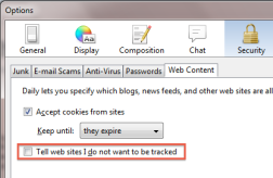 How to enable Do Not Track in Thunderbird