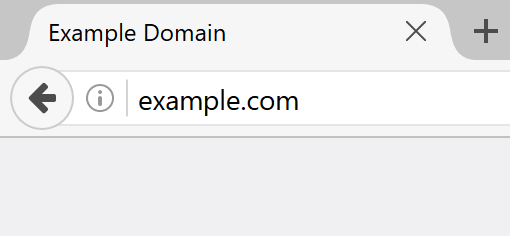 Location bar at example.com over HTTP