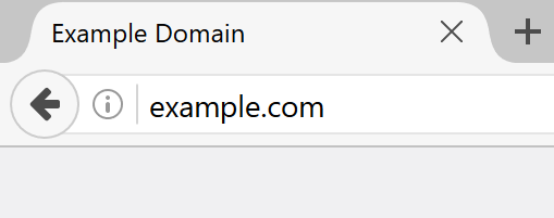 Location bar at example.com over HTTP