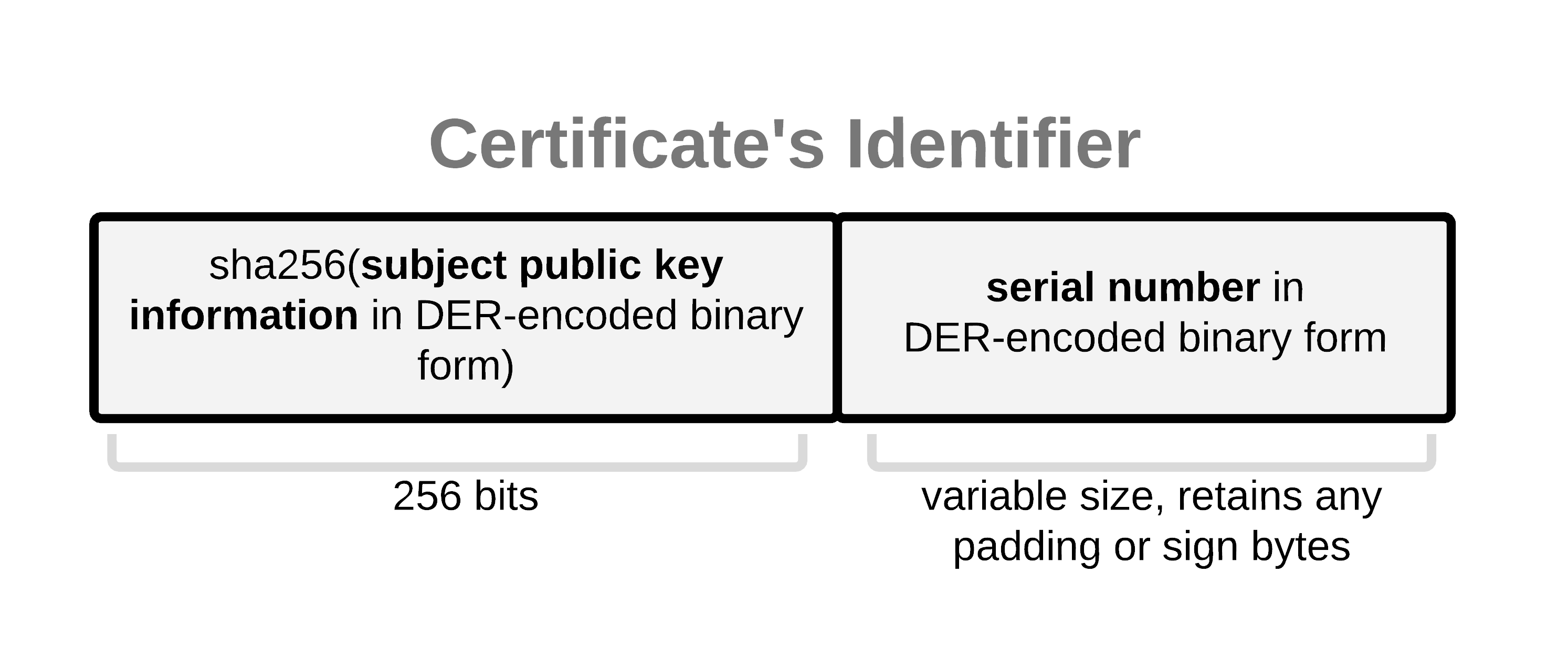 The data structure used for certificate identification