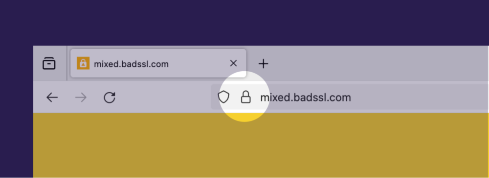 After our change. A fully secure lock icon. The image load was successfully upgraded or failed (e.g. Connection Reset)
