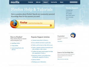 Old Firefox Support Start page