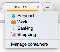 Long press on plus button to see list of containers you can choose from