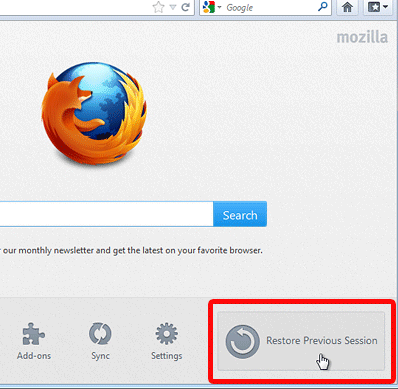 firefox restore session before last