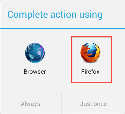 Android Default Browser