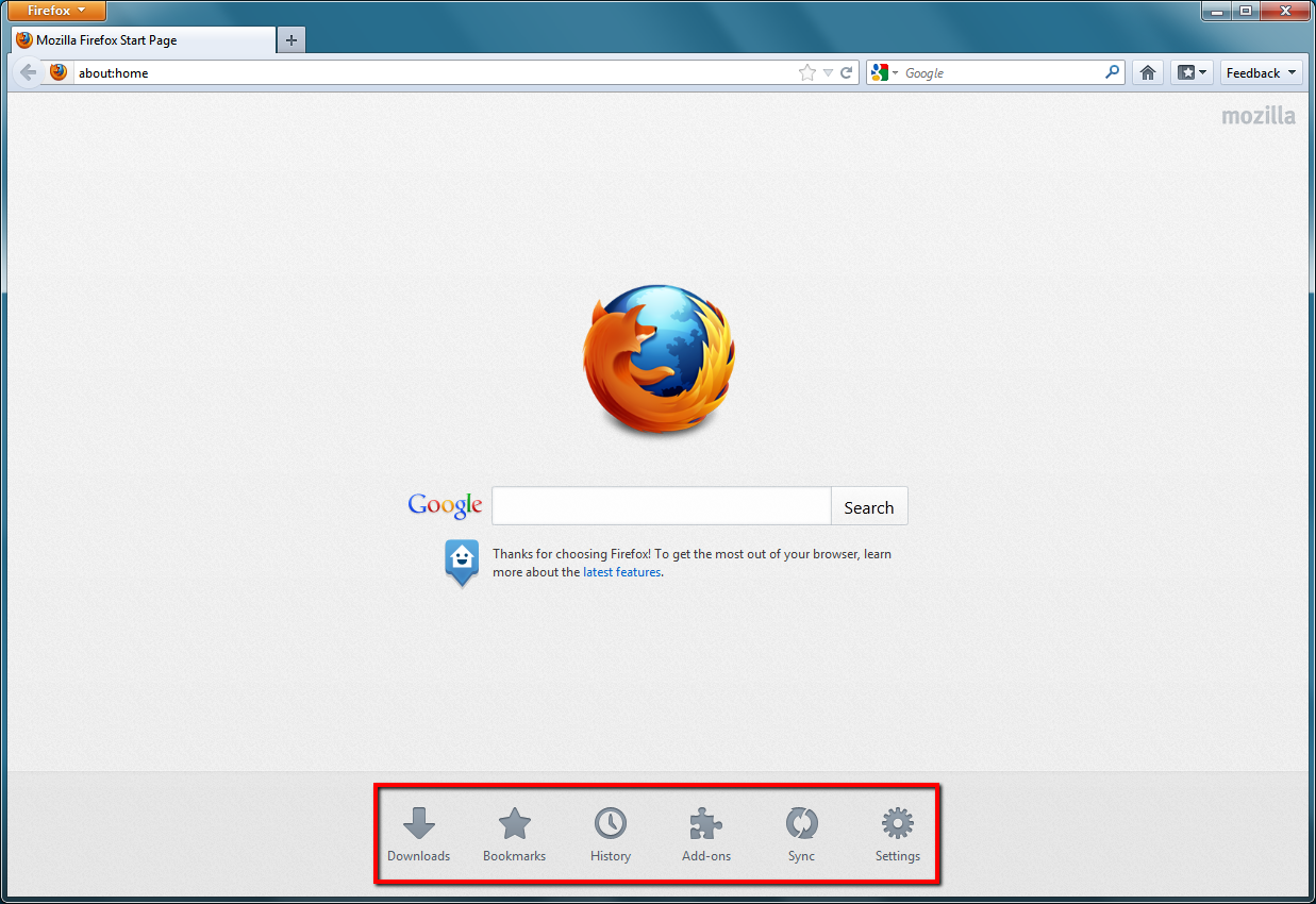 mozilla firefox start page keeps opening