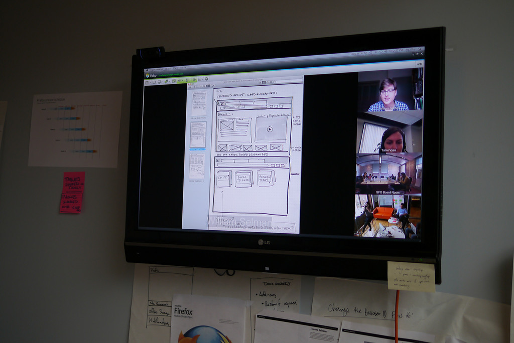 Teams share their work via video conference
