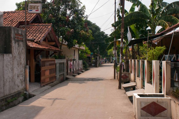 A typical middle class street in Jakarta