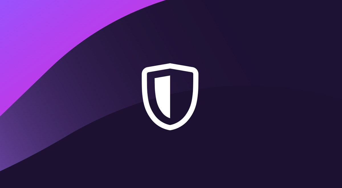 Image of a shield on purple background with the words "Enhanced Tracking Protection."
