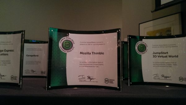 Thimble's Common Sense Media Award 