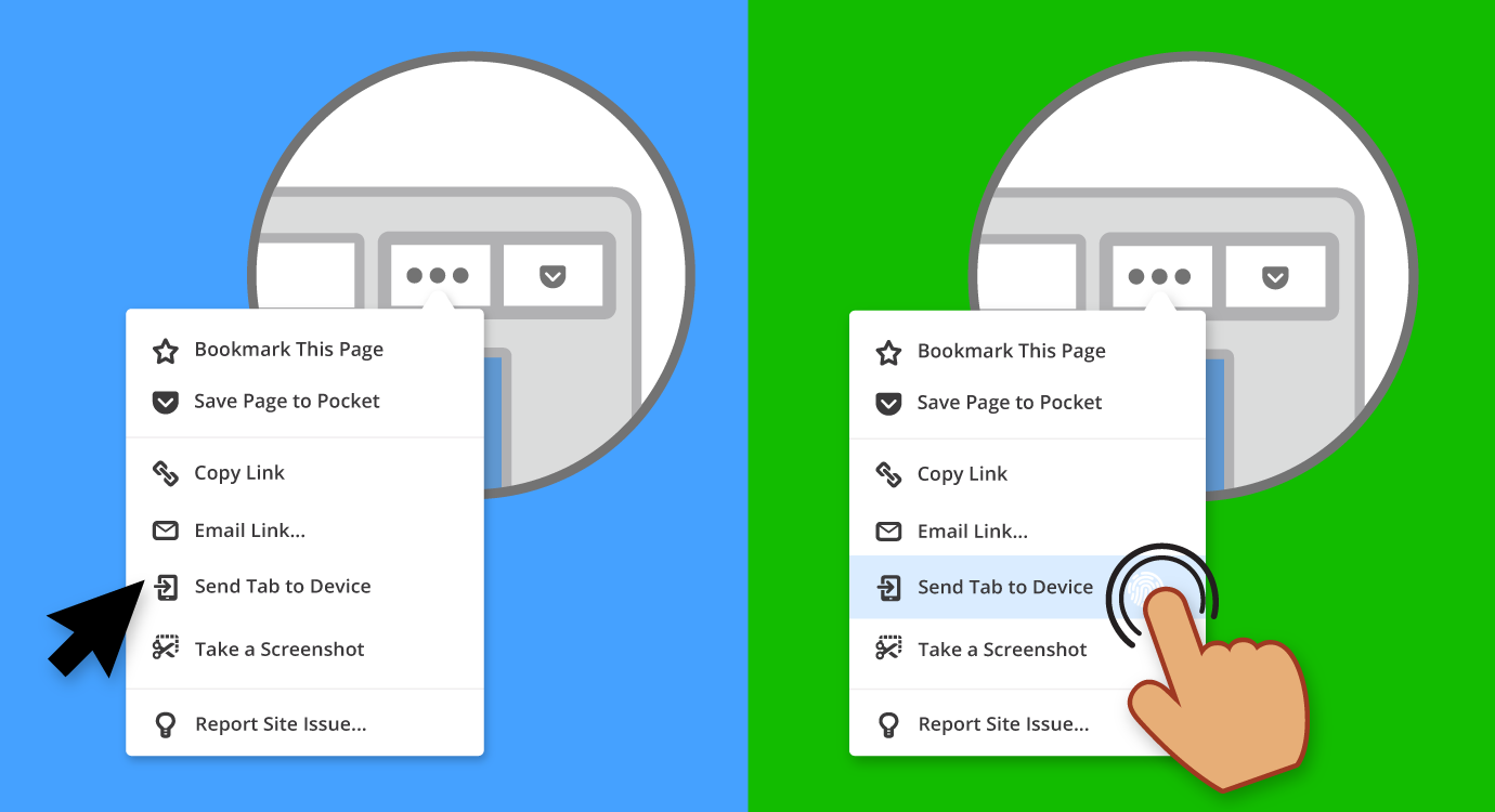 Different menu spacing for touch and mouse navigation