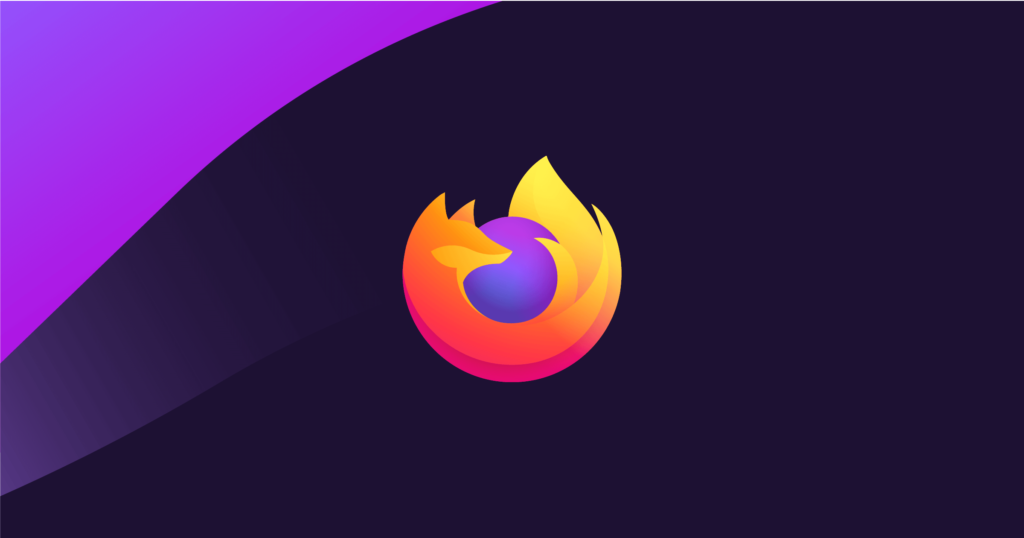 An illustration shows the Firefox logo, a fox curled up in a circle.