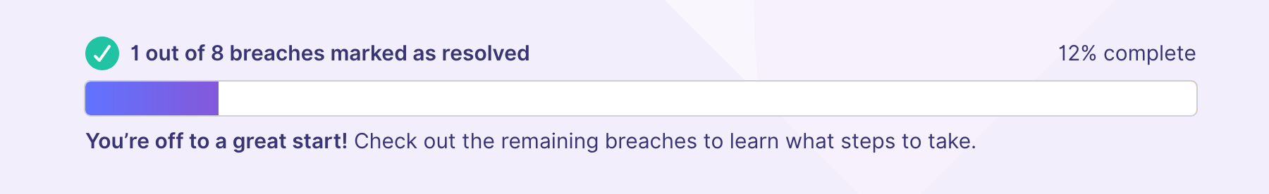 Data breach resolution progress from Firefox Monitor