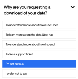 Why are you requesting a download of your data?