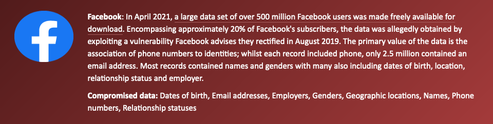 april 2021 facebook data breach