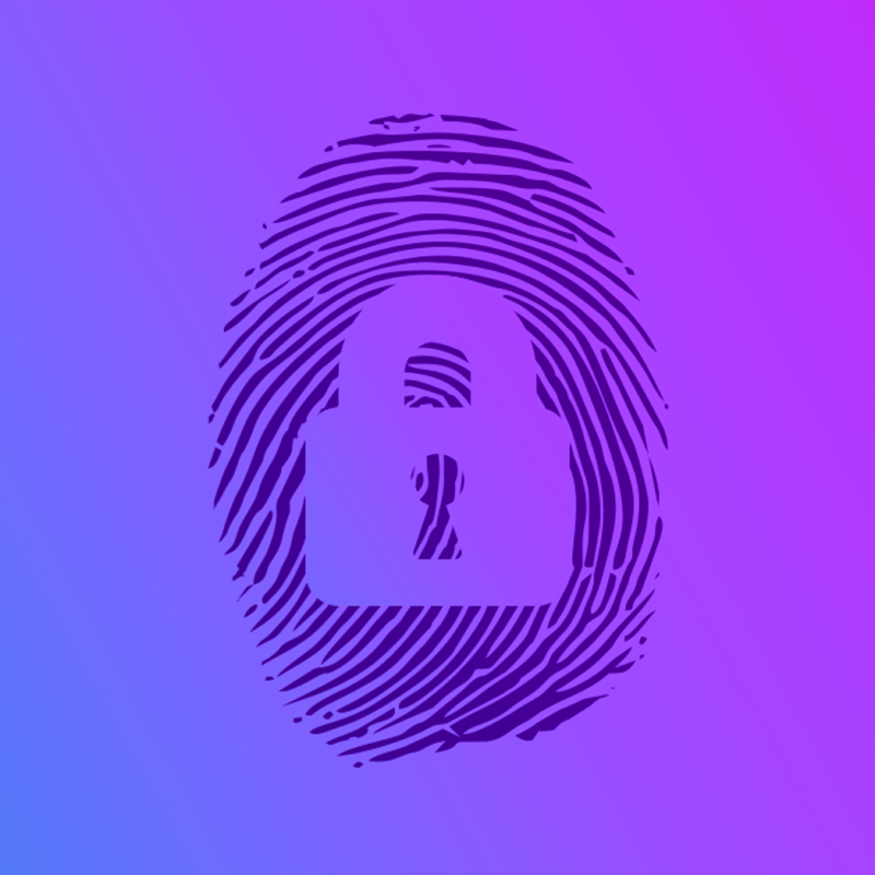 fingerprint and closed lock