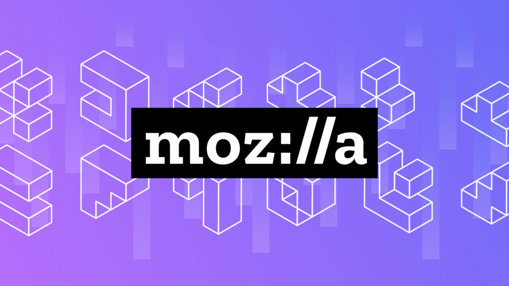 An illustration shows the Mozilla logo atop a pattern of building blocks.