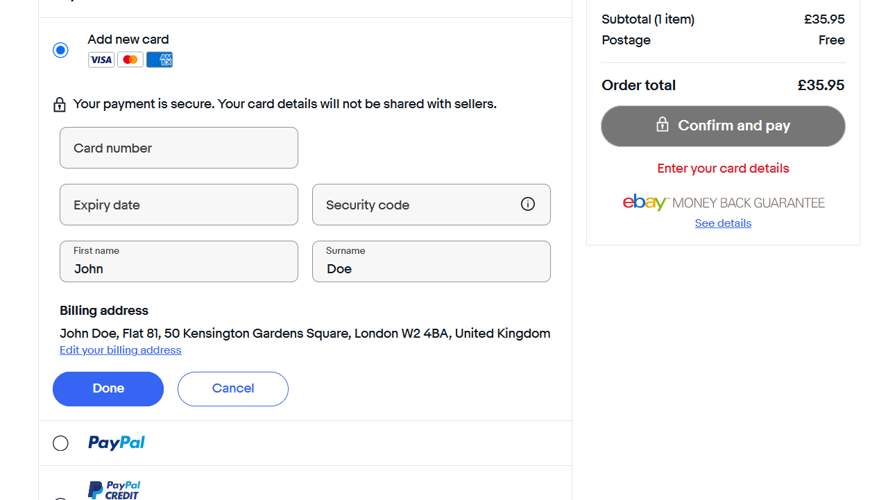 Credit Card Account Number Format