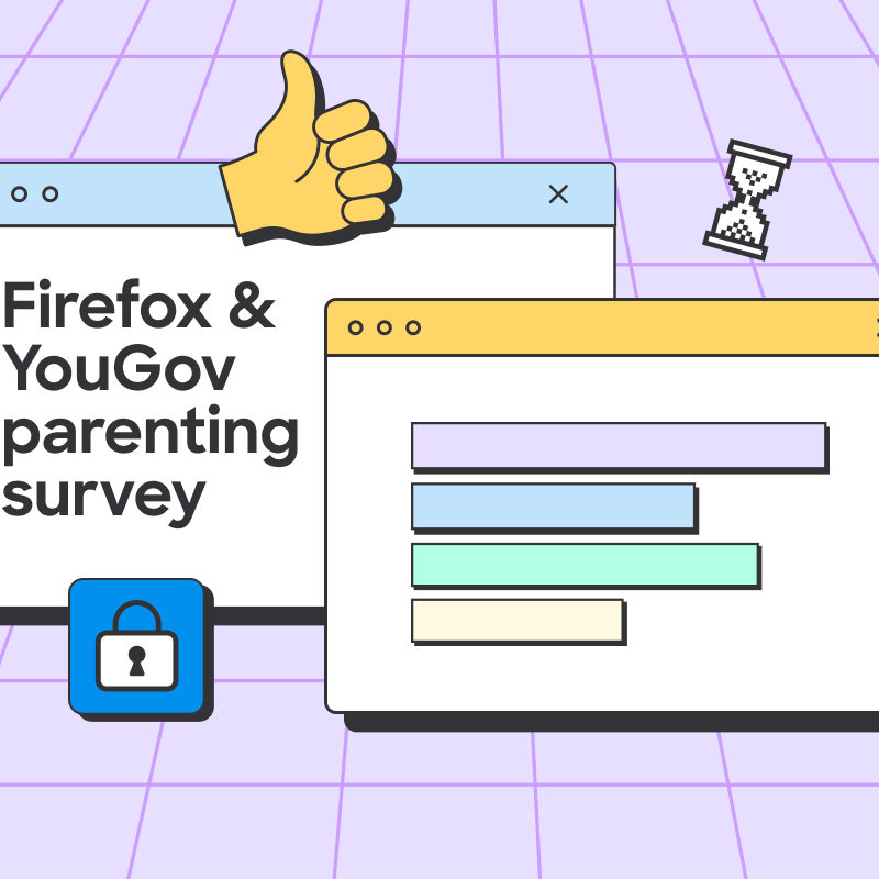 Text: Firefox & YouGov parenting survey