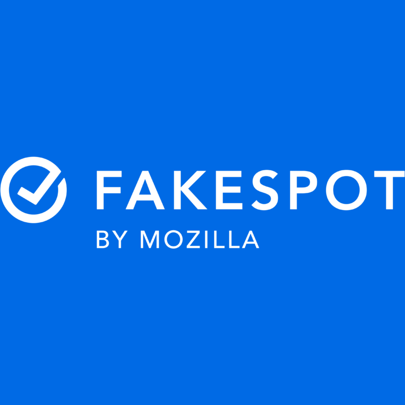 Fakestpot logo Text: Fakespot by Mozilla