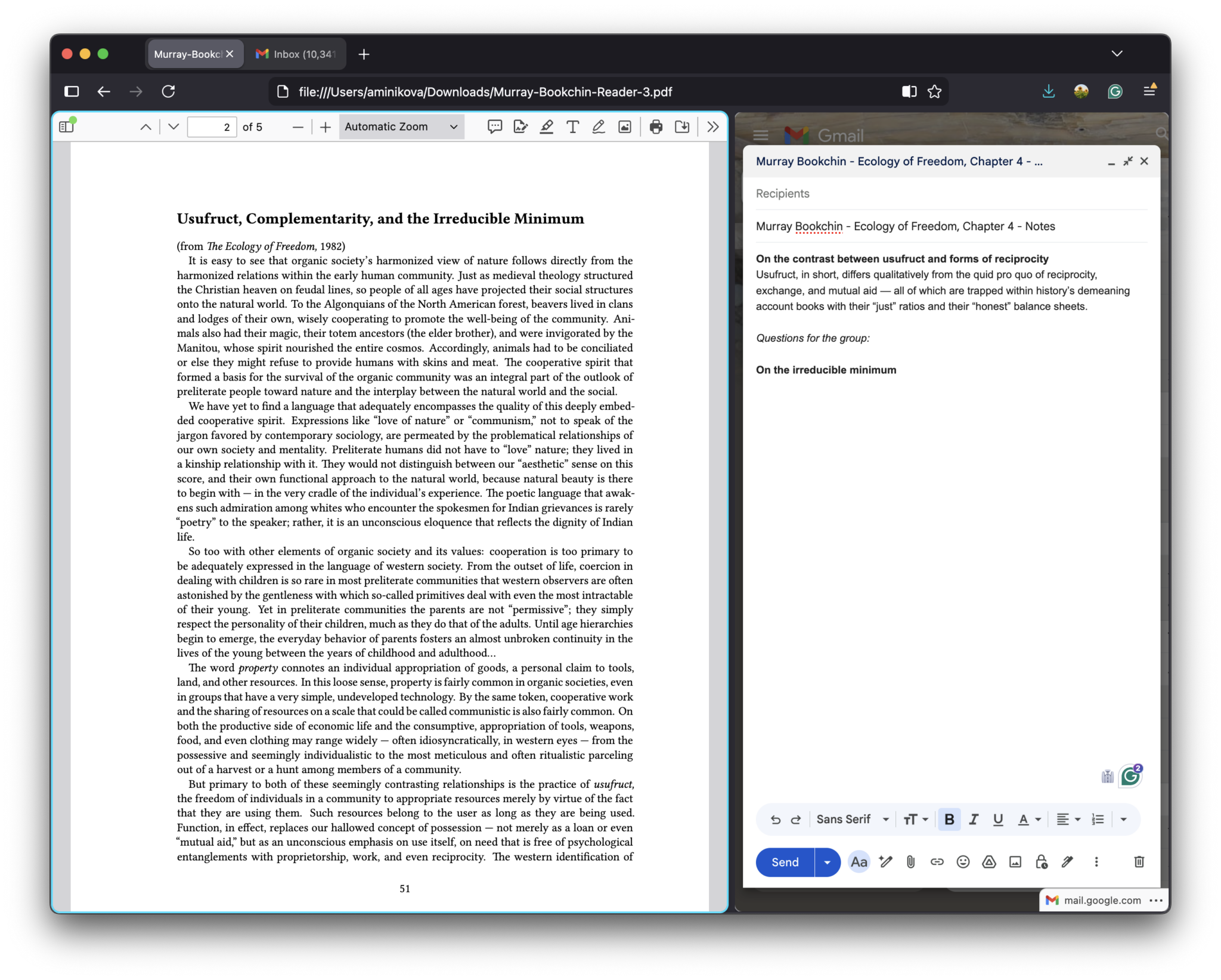 Split View in Firefox: Two tabs side by side, right where you need them