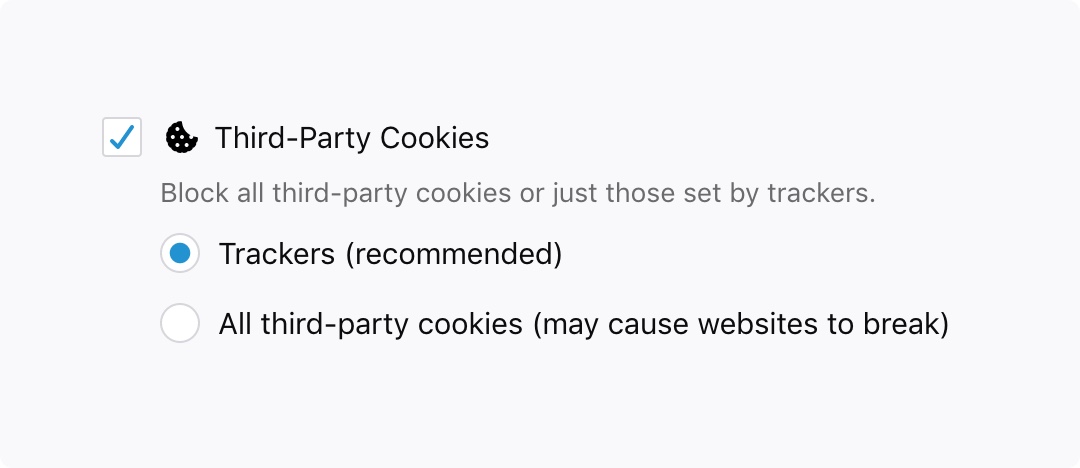 Preference Third Party Cookies 